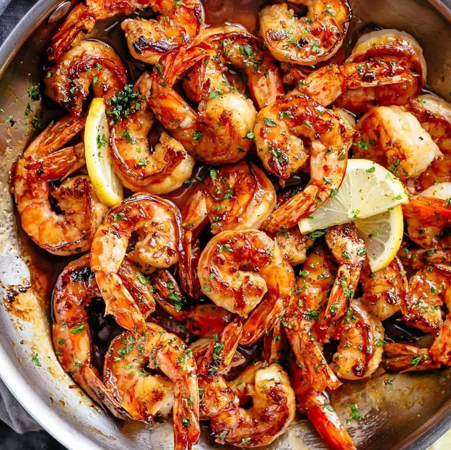 Seasoned shrimp dish